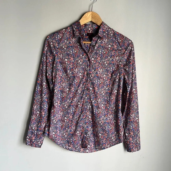 J. Crew • Liberty Kayoko Floral Slim Perfect Shirt - Picture 2 of 7